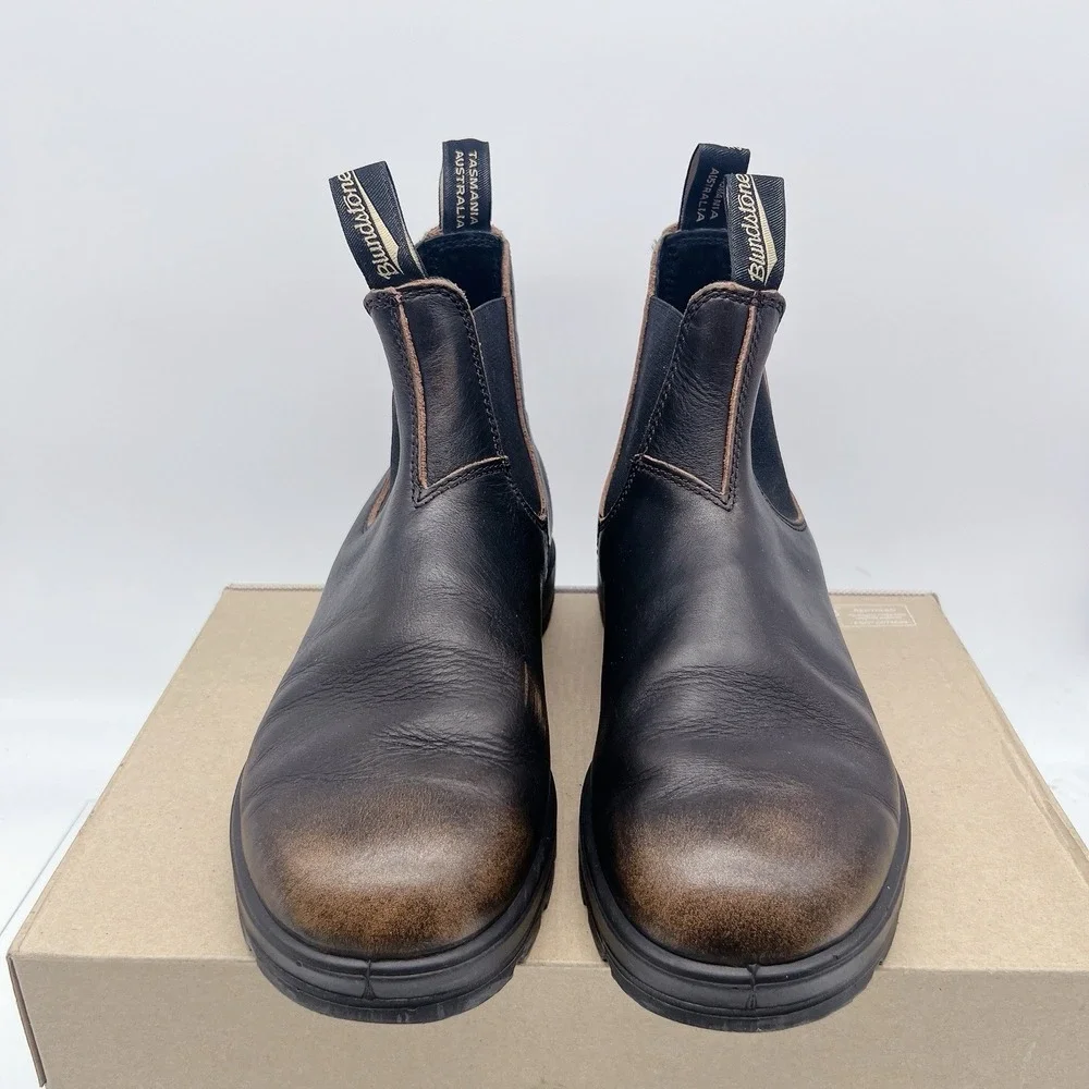 Blundstone 2440 Men's Classic Ankle Chealsea Boots Vintage Brown Leather US 9